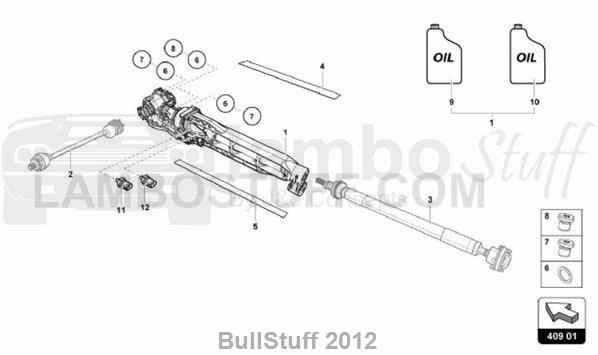 2020 Lamborghini HURACAN EVO SPYDER USA FRONT AXLE DIFFERENTIAL (409.01.00)